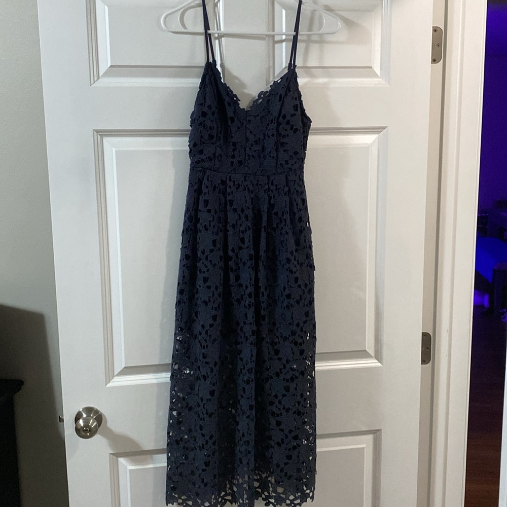 ASTR The Label Navy Blue Dress-Size Medium